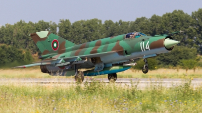 Photo ID 167971 by Andreas Zeitler - Flying-Wings. Bulgaria Air Force Mikoyan Gurevich MiG 21bis, 114