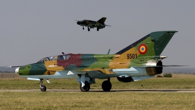 Photo ID 20686 by Chris Lofting. Romania Air Force Mikoyan Gurevich MiG 21UM Lancer B, 9501