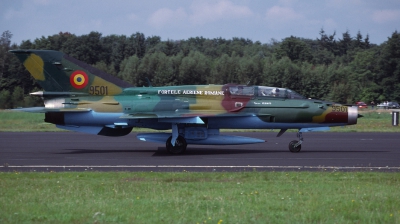 Photo ID 21438 by Lieuwe Hofstra. Romania Air Force Mikoyan Gurevich MiG 21UM Lancer B, 9501