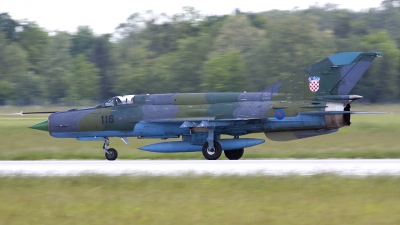 Photo ID 21751 by Chris Lofting. Croatia Air Force Mikoyan Gurevich MiG 21bisD, 116