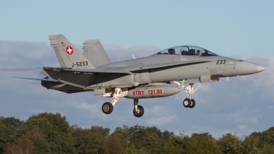 Photo ID 182183 by Rainer Mueller. Switzerland Air Force McDonnell Douglas F A 18D Hornet, J 5233
