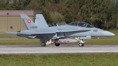 Photo ID 182185 by Rainer Mueller. Switzerland Air Force McDonnell Douglas F A 18D Hornet, J 5233
