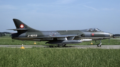 Photo ID 194961 by Joop de Groot. Switzerland Air Force Hawker Hunter F58, J 4033