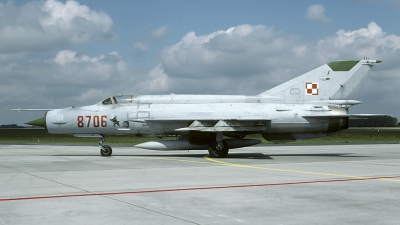 Photo ID 197088 by Marinus Dirk Tabak. Poland Air Force Mikoyan Gurevich MiG 21MF, 8706
