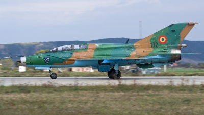 Photo ID 200096 by Alexandru Chirila. Romania Air Force Mikoyan Gurevich MiG 21UM Lancer B, 172