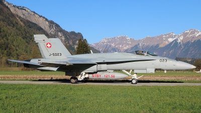 Photo ID 209586 by Ludwig Isch. Switzerland Air Force McDonnell Douglas F A 18C Hornet, J 5023