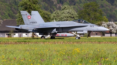 Photo ID 220304 by Mathias Grägel - GME-AirFoto. Switzerland Air Force McDonnell Douglas F A 18C Hornet, J 5023
