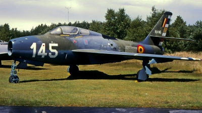 Photo ID 221223 by Gerrit Kok Collection. Belgium Air Force Republic F 84F Thunderstreak, FU 145