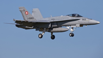 Photo ID 224244 by Rainer Mueller. Switzerland Air Force McDonnell Douglas F A 18C Hornet, J 5003