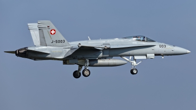 Photo ID 224631 by Rainer Mueller. Switzerland Air Force McDonnell Douglas F A 18C Hornet, J 5003