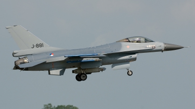 Photo ID 26387 by Lieuwe Hofstra. Netherlands Air Force General Dynamics F 16AM Fighting Falcon, J 881