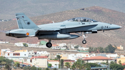 Photo ID 238573 by Adolfo Bento de Urquia. Spain Air Force McDonnell Douglas CE 15 Hornet EF 18B, CE 15 11