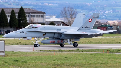 Photo ID 239489 by Mark Broekhans. Switzerland Air Force McDonnell Douglas F A 18C Hornet, J 5026