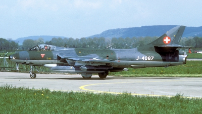 Photo ID 28385 by Joop de Groot. Switzerland Air Force Hawker Hunter F58, J 4087