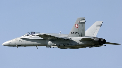 Photo ID 29830 by Joop de Groot. Switzerland Air Force McDonnell Douglas F A 18C Hornet, J 5003