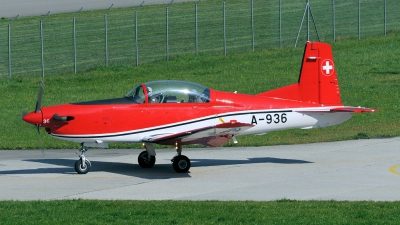 Photo ID 30143 by Joop de Groot. Switzerland Air Force Pilatus PC 7 Turbo Trainer, A 936