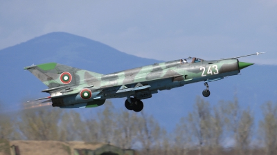 Photo ID 31379 by Anton Balakchiev. Bulgaria Air Force Mikoyan Gurevich MiG 21bis, 243