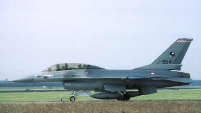 Photo ID 33495 by Joop de Groot. Netherlands Air Force General Dynamics F 16B Fighting Falcon, J 654