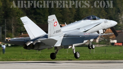 Photo ID 446 by Karl Drage. Switzerland Air Force McDonnell Douglas F A 18C Hornet, J 5020