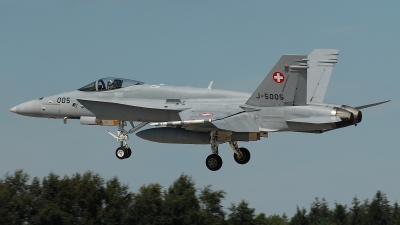 Photo ID 38063 by Klemens Hoevel. Switzerland Air Force McDonnell Douglas F A 18C Hornet, J 5005