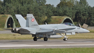 Photo ID 39022 by Lieuwe Hofstra. Switzerland Air Force McDonnell Douglas F A 18C Hornet, J 5026