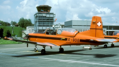 Photo ID 40865 by Joop de Groot. Switzerland Air Force Pilatus PC 7 Turbo Trainer, A 908