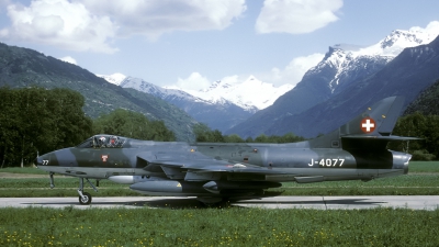 Photo ID 41712 by Joop de Groot. Switzerland Air Force Hawker Hunter F58, J 4077