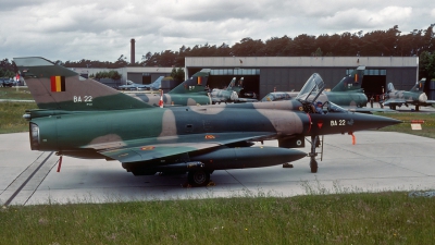 Photo ID 43082 by Eric Tammer. Belgium Air Force Dassault Mirage 5BA, BA22