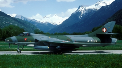 Photo ID 44711 by Joop de Groot. Switzerland Air Force Hawker Hunter F58A, J 4107