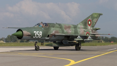 Photo ID 45045 by Chris Lofting. Bulgaria Air Force Mikoyan Gurevich MiG 21bis SAU, 358