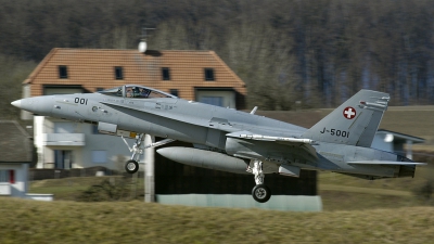 Photo ID 45835 by Sven Zimmermann. Switzerland Air Force McDonnell Douglas F A 18C Hornet, J 5001