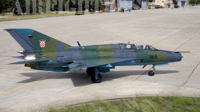 Photo ID 5735 by Chris Lofting. Croatia Air Force Mikoyan Gurevich MiG 21UM, 166