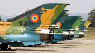 Photo ID 52132 by Carl Brent. Romania Air Force Mikoyan Gurevich MiG 21UM Lancer B, 9536