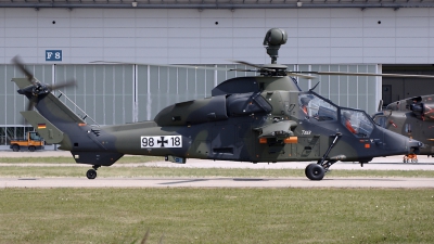 Photo ID 52431 by Günther Feniuk. Germany Army Eurocopter EC 665 Tiger UHT, 98 18