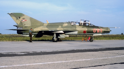 Photo ID 52585 by Carl Brent. Hungary Air Force Mikoyan Gurevich MiG 21UM, 091