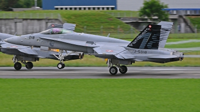 Photo ID 53535 by Martin Thoeni - Powerplanes. Switzerland Air Force McDonnell Douglas F A 18C Hornet, J 5018
