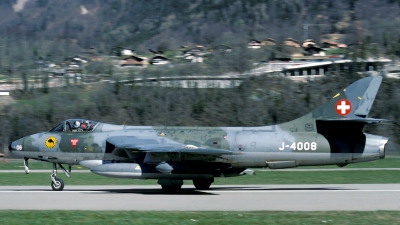 Photo ID 53785 by Joop de Groot. Switzerland Air Force Hawker Hunter F58, J 4008