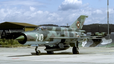 Photo ID 54230 by Joop de Groot. Bulgaria Air Force Mikoyan Gurevich MiG 21bis SAU, 243