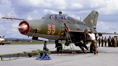 Photo ID 54877 by Carl Brent. Hungary Air Force Mikoyan Gurevich MiG 21UM, 55
