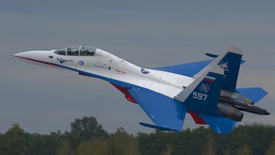 Photo ID 58187 by Jörg Pfeifer. Russia Air Force Sukhoi Su 30LL Flanker, 597 WHITE