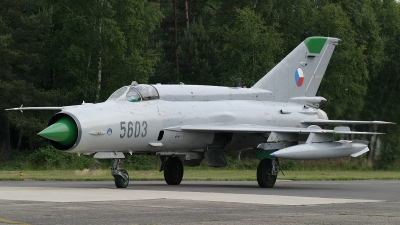Photo ID 7564 by Christophe Haentjens. Czech Republic Air Force Mikoyan Gurevich MiG 21MF, 5603