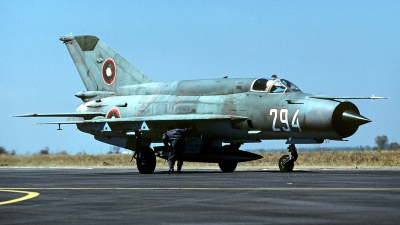 Photo ID 62534 by Carl Brent. Bulgaria Air Force Mikoyan Gurevich MiG 21bis SAU, 294