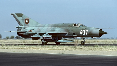 Photo ID 62230 by Carl Brent. Bulgaria Air Force Mikoyan Gurevich MiG 21bis SAU, 407