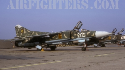 Photo ID 8503 by Chris Lofting. Romania Air Force Mikoyan Gurevich MiG 23MF, 203
