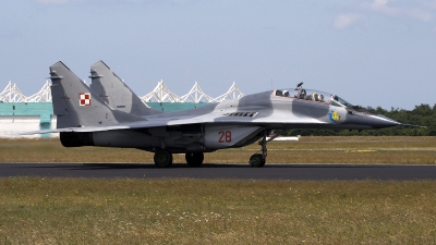 Photo ID 71557 by Niels Roman / VORTEX-images. Poland Air Force Mikoyan Gurevich MiG 29UB 9 51, 28