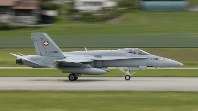 Photo ID 73932 by Sven Zimmermann. Switzerland Air Force McDonnell Douglas F A 18C Hornet, J 5008
