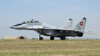 Photo ID 75366 by Jörg Pfeifer. Bulgaria Air Force Mikoyan Gurevich MiG 29UB 9 51, 14