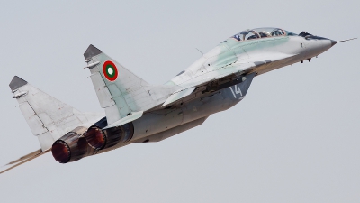 Photo ID 75540 by Alex van Noye. Bulgaria Air Force Mikoyan Gurevich MiG 29UB 9 51, 14