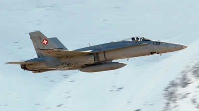 Photo ID 9751 by Scott Rathbone. Switzerland Air Force McDonnell Douglas F A 18C Hornet, J 5023