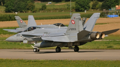 Photo ID 78426 by Martin Thoeni - Powerplanes. Switzerland Air Force McDonnell Douglas F A 18C Hornet, J 5003